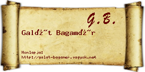 Galát Bagamér névjegykártya